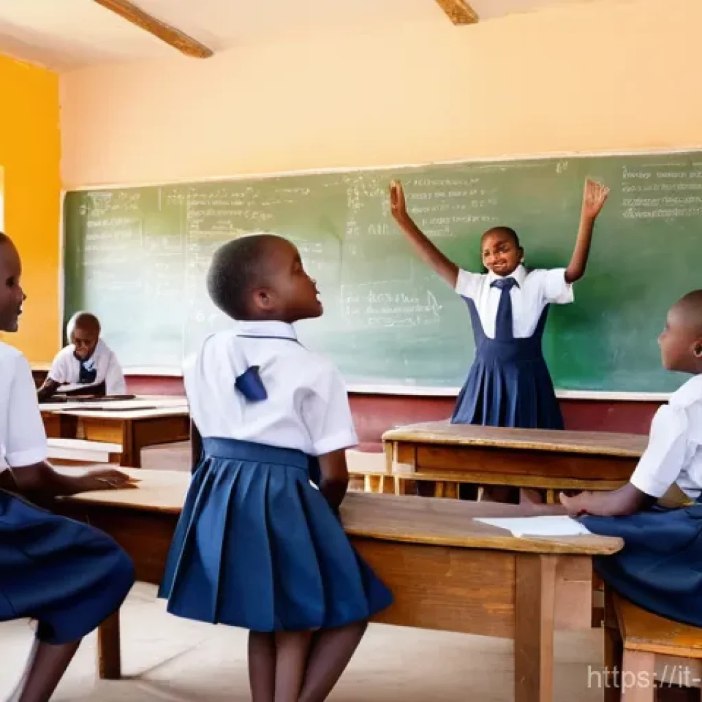 케냐의 교육 제도 - **Prompt:** "A vibrant and bright primary school classroom in a Kenyan urban setting. A diverse grou...