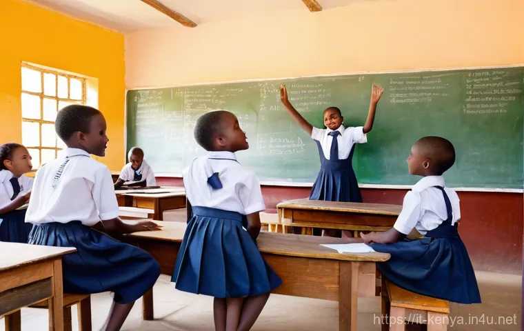 케냐의 교육 제도 - **Prompt:** "A vibrant and bright primary school classroom in a Kenyan urban setting. A diverse grou...