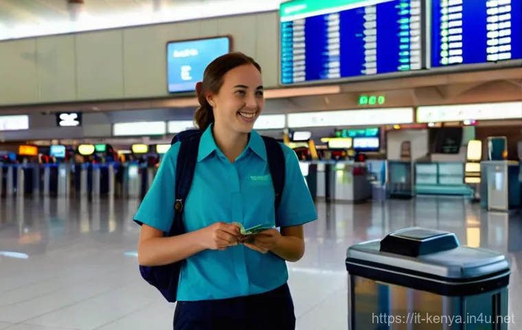 케냐에서 환전하기 좋은 장소 - **Prompt 1: Airport Currency Exchange - The Initial Step**
    "A slightly weary but hopeful Caucasi...
