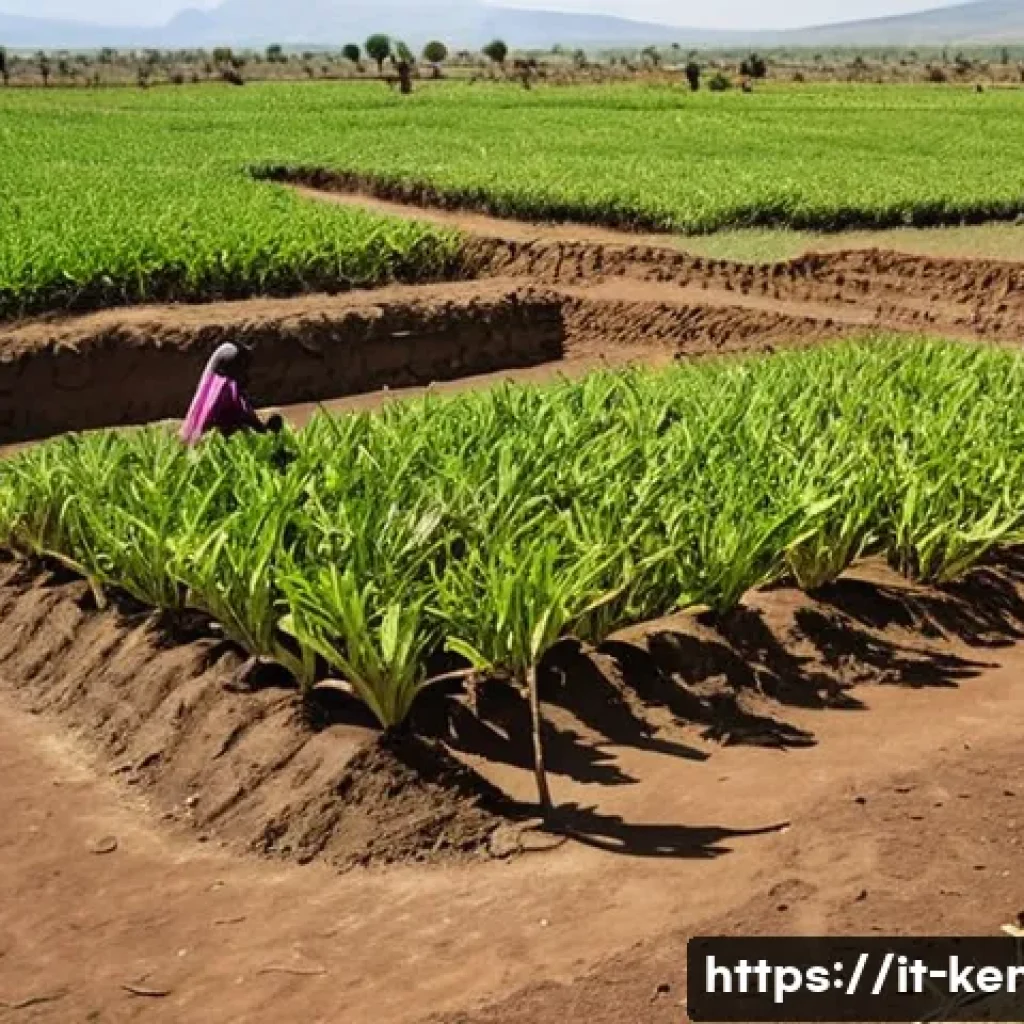 케냐의 자연재해 기록 - A rural Kenyan farming community in the Rift Valley region during a prolonged drought, showing dry c...